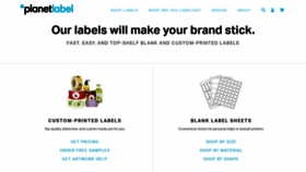 What Planetlabel.com website looked like in 2021 (3 years ago)