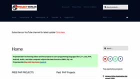 What Projectworlds.in website looked like in 2021 (5 years ago)