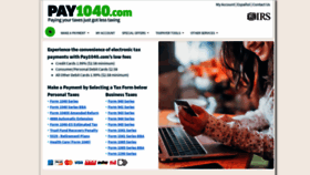What Pay1040.com website looked like in 2021 (3 years ago)