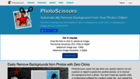 What Photoscissors.com website looked like in 2021 (3 years ago)