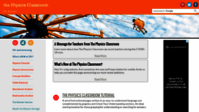 What Physicsclassroom.com website looked like in 2021 (3 years ago)