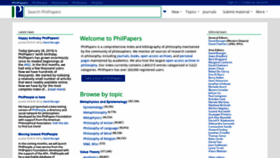 What Philpapers.org website looked like in 2021 (3 years ago)