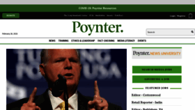 What Poynter.org website looked like in 2021 (3 years ago)