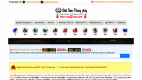 What Phongthuycaivan.org website looked like in 2021 (3 years ago)