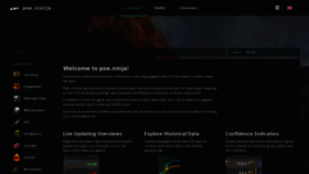 What Poe.ninja website looked like in 2021 (3 years ago)