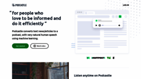 What Podcastle.ai website looked like in 2021 (3 years ago)