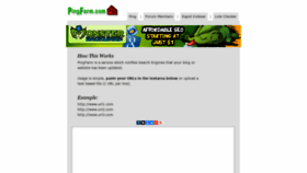 What Pingfarm.com website looked like in 2021 (3 years ago)