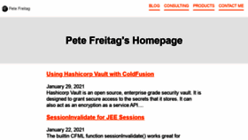 What Petefreitag.com website looked like in 2021 (3 years ago)