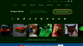 What Projectnoah.org website looked like in 2021 (4 years ago)