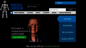 What Prostatecanceruk.org website looked like in 2021 (3 years ago)