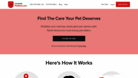 What Petsitter.com website looked like in 2021 (3 years ago)