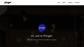 What Pinger.com website looked like in 2021 (3 years ago)