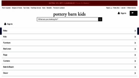 What Potterybarnkids.com.au website looked like in 2021 (3 years ago)