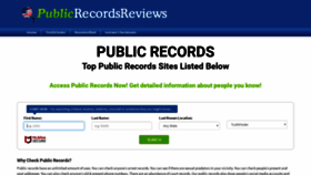 What Publicrecordsreviews.com website looked like in 2021 (3 years ago)