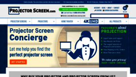 What Projectorscreen.com website looked like in 2021 (3 years ago)