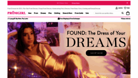 What Promgirl.com website looked like in 2021 (3 years ago)