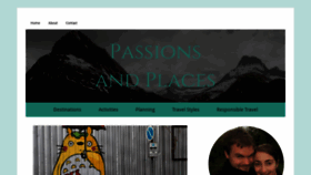 What Passionsandplaces.com website looked like in 2021 (3 years ago)