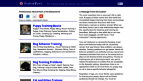 What Perfectpaws.com website looked like in 2021 (3 years ago)