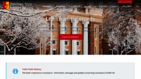 What Pittstate.edu website looked like in 2021 (3 years ago)