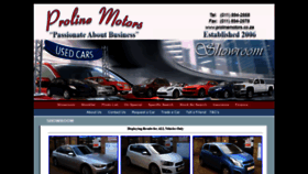 What Prolinemotors.co.za website looked like in 2021 (3 years ago)