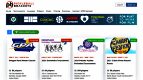 What Pickleballbrackets.com website looked like in 2021 (3 years ago)