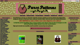 What Pursepatterns.com website looked like in 2021 (3 years ago)
