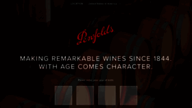 What Penfolds.com website looked like in 2021 (3 years ago)