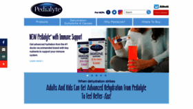 What Pedialyte.com website looked like in 2021 (3 years ago)