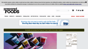 What Preparedfoods.com website looked like in 2021 (4 years ago)
