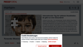 What Presseportal.ch website looked like in 2021 (5 years ago)