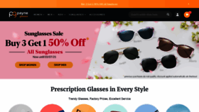 What Payneglasses.com website looked like in 2021 (3 years ago)