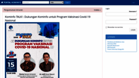 What Portal.kominfo.go.id website looked like in 2021 (3 years ago)