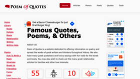 What Poemofquotes.com website looked like in 2021 (3 years ago)