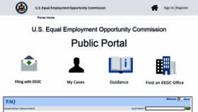 What Publicportal.eeoc.gov website looked like in 2021 (3 years ago)