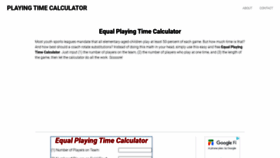 What Playingtimecalculator.com website looked like in 2021 (3 years ago)