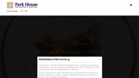 What Parkhouserestaurant.co.uk website looked like in 2021 (3 years ago)