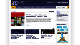 What Policydialogue.org website looked like in 2021 (3 years ago)