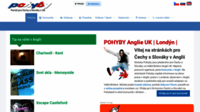 What Pohyby.co.uk website looked like in 2021 (3 years ago)