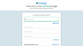 What Polltab.com website looked like in 2021 (3 years ago)