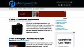 What Photographylife.com website looked like in 2021 (3 years ago)