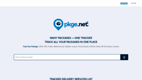 What Pkge.net website looked like in 2021 (3 years ago)