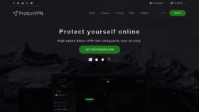 What Protonvpn.com website looked like in 2021 (3 years ago)