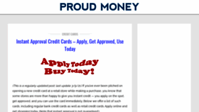 What Proudmoney.com website looked like in 2021 (3 years ago)