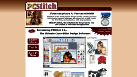 What Pcstitch.com website looked like in 2021 (3 years ago)