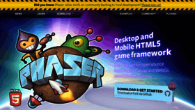 What Phaser.io website looked like in 2021 (4 years ago)