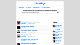 What Planetlagu.click website looked like in 2021 (3 years ago)