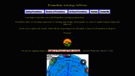 What Prometheusastrology.com website looked like in 2021 (3 years ago)