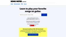 What Playsongnotes.com website looked like in 2021 (3 years ago)