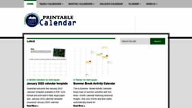 What Printablecalendarholidays.com website looked like in 2021 (3 years ago)