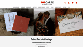 What Popcarte.com website looked like in 2021 (3 years ago)
